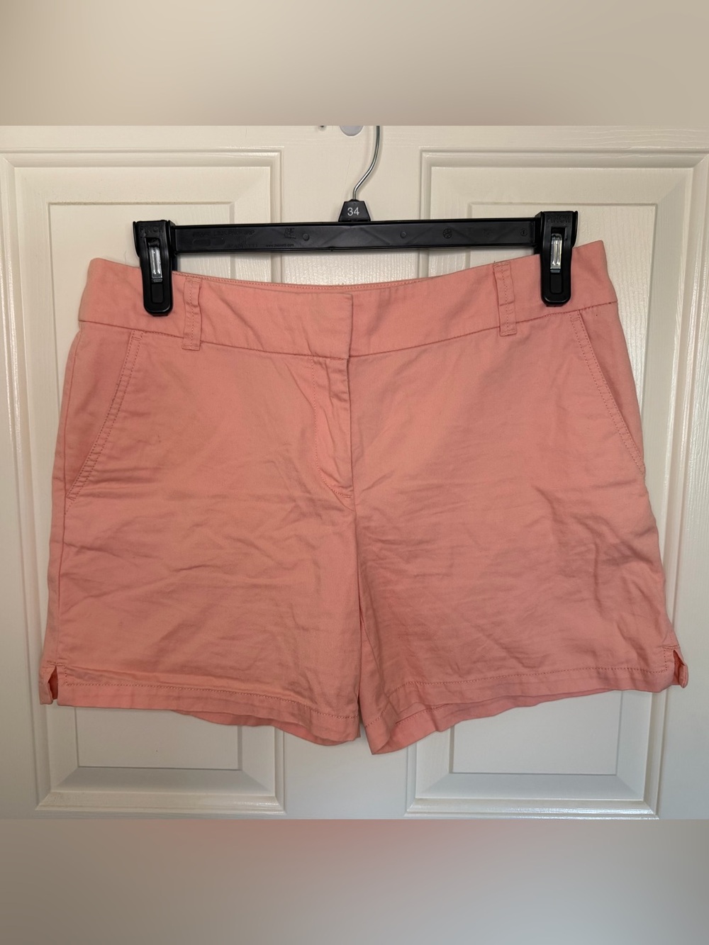 LOFT Peach Bermuda Cotton Shorts - Soft Coral Pink